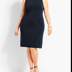 Talbots SLEEVELESS MATTE JERSEY KNIT SHIFT DRESS